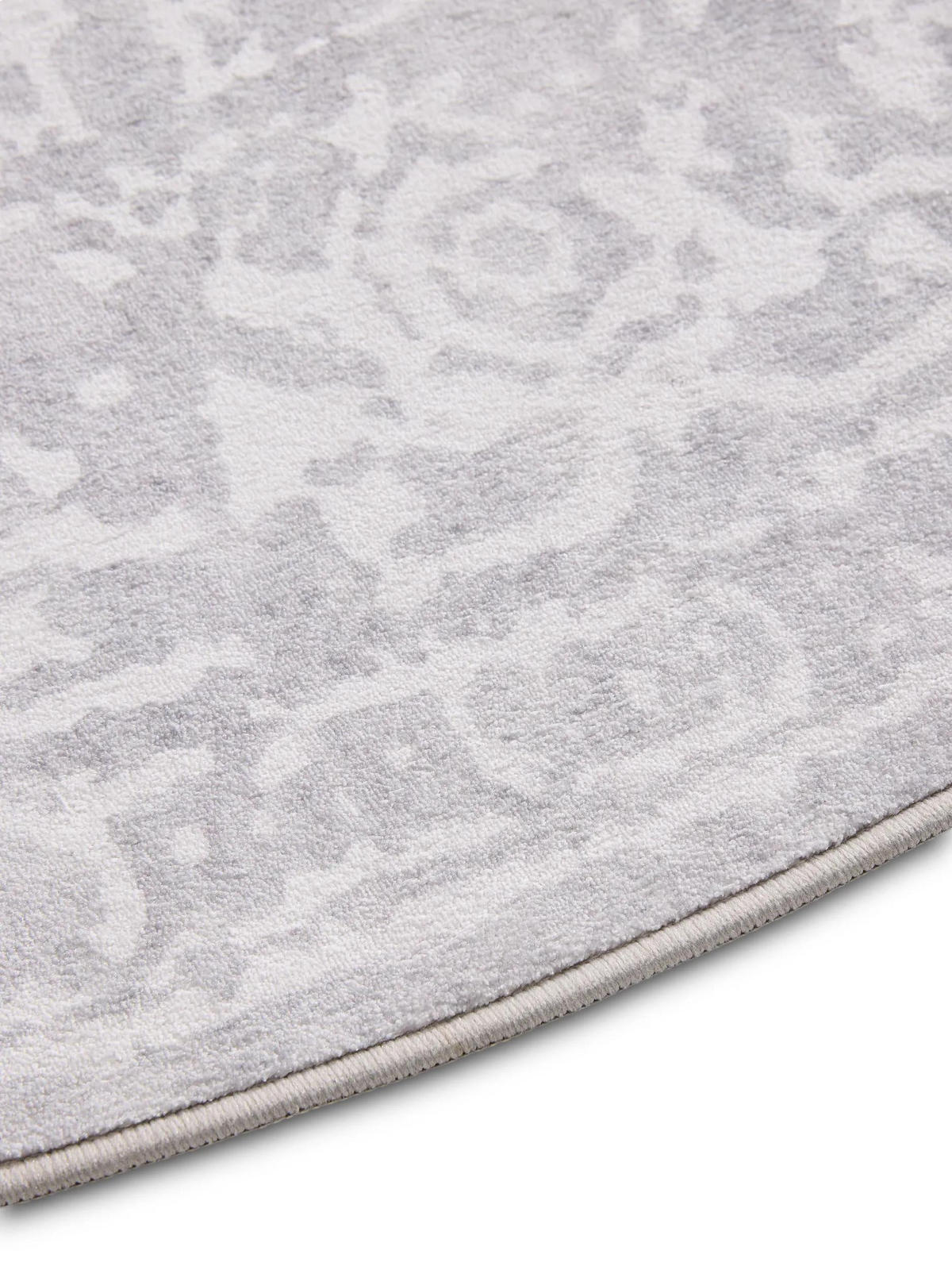VINTAGE-TEPPICH Miray waschbar ø 160 cm rund - Grau, Kunststoff (160/160cm) - benuta Nest