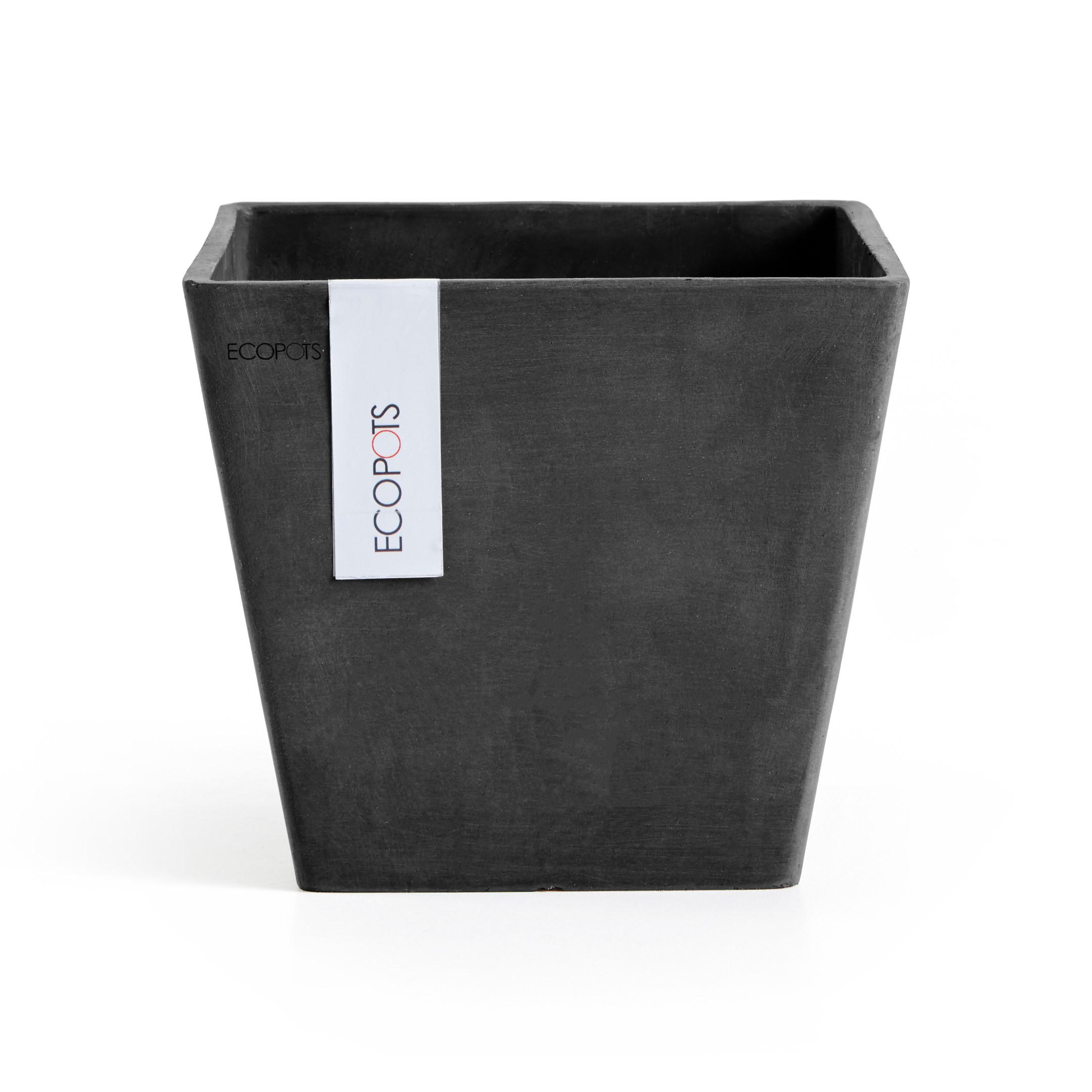 Ecopots Blumentopf Dunkelgrau 17.8 cm