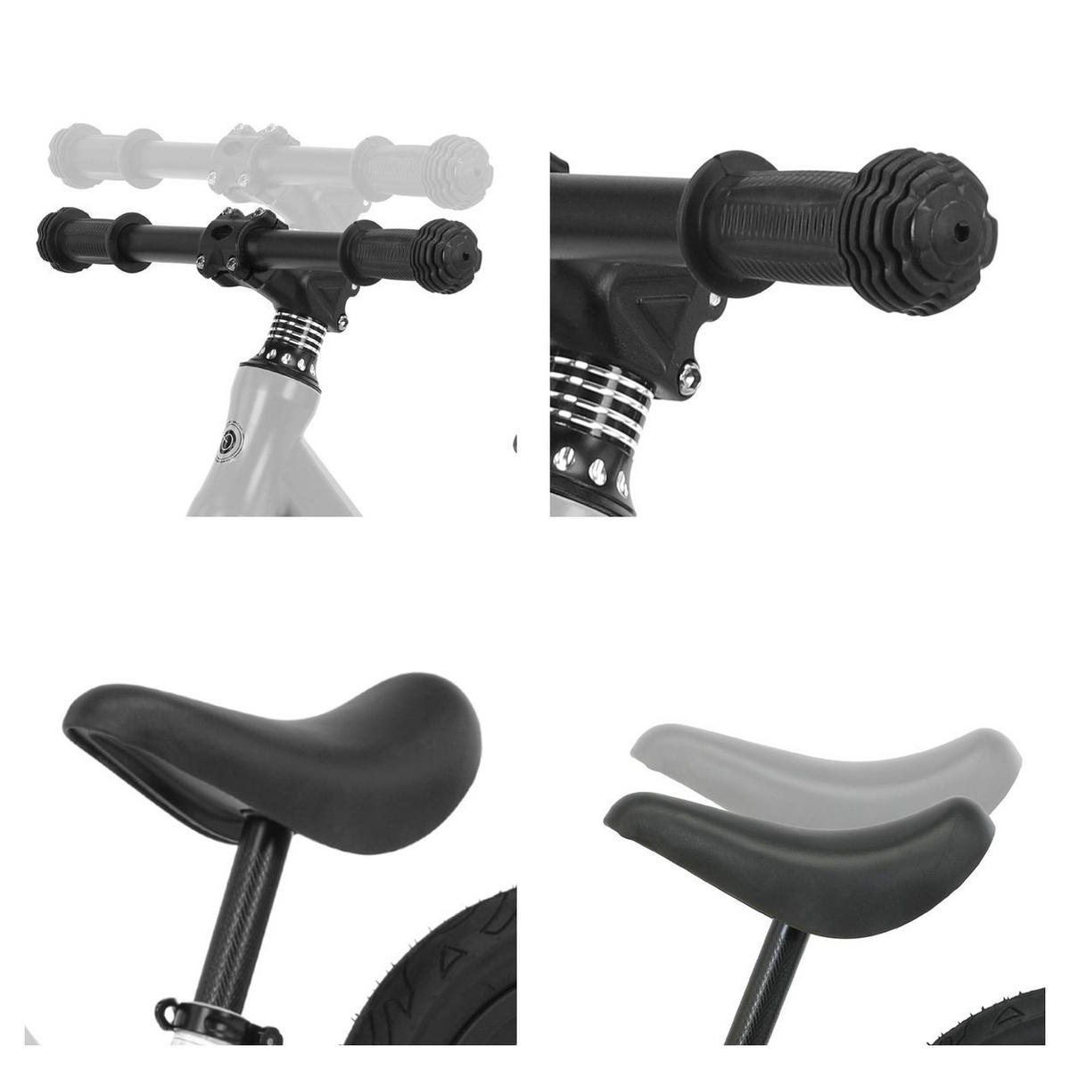 LAUFRAD Light 12 Zoll rosa 12 Zoll Lufträder Gummigriffe Sitz und Lenker verstellbar - Rosa, Metall (86/40/52cm) - Lorelli