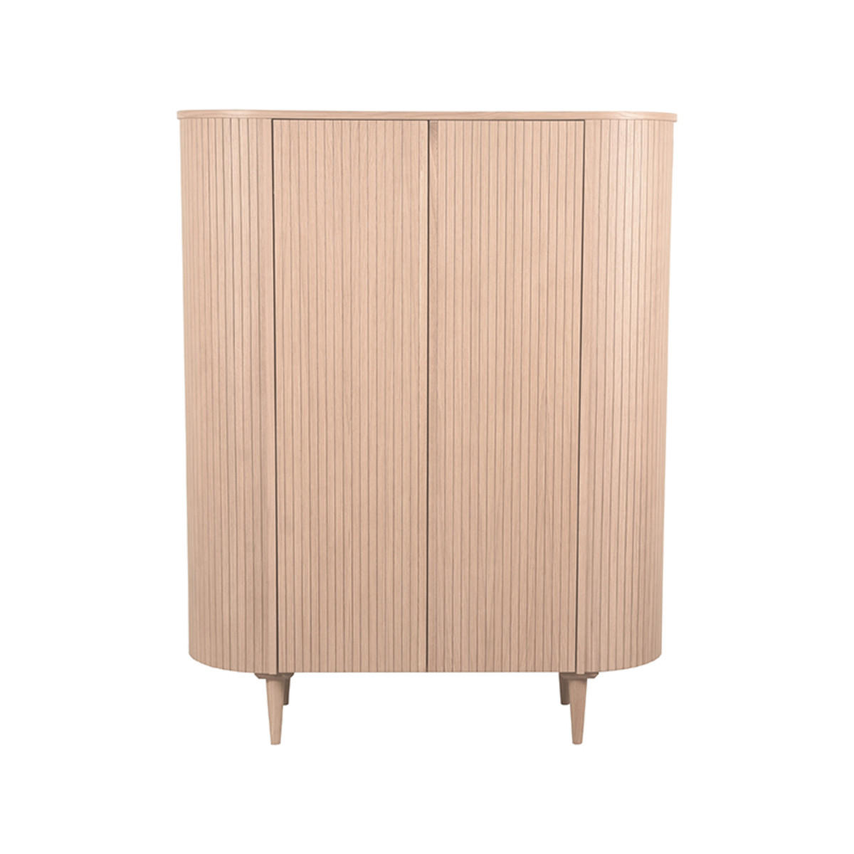 SCHRANK Oliva Braun 47/125/158 cm - Hellbraun, Holz (125/158/47cm) - LABEL51