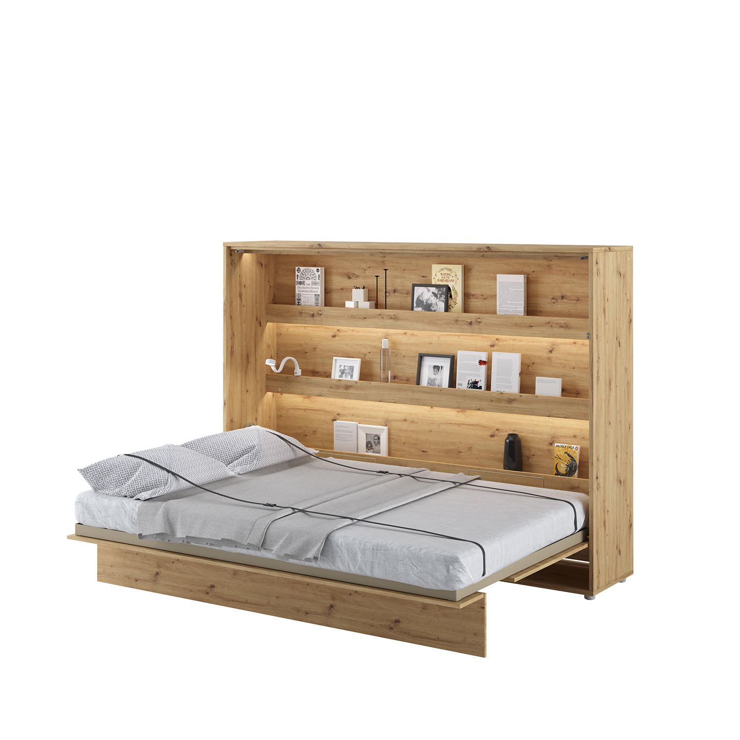 Meblini Schrankbett Eiche Artisan 200x140 cm