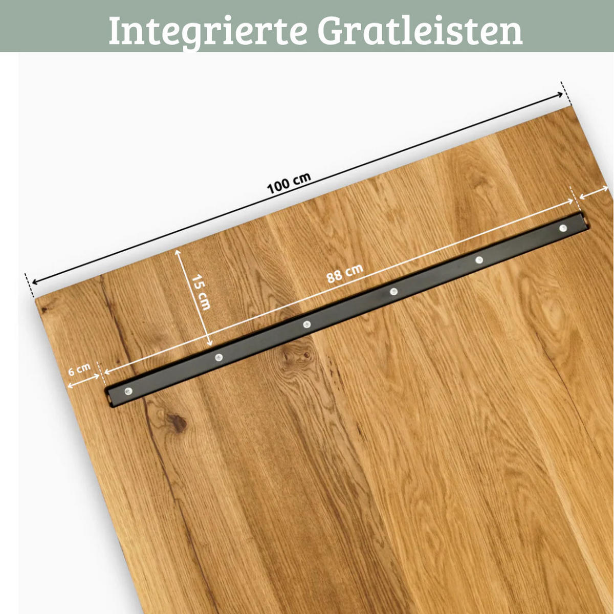 MASSIVHOLZPLATTE Eiche mit Baumkante ERIK 220x100 cm Tischplatte rechteckig - Braun, Holz (220/100/4cm) - DELUKE