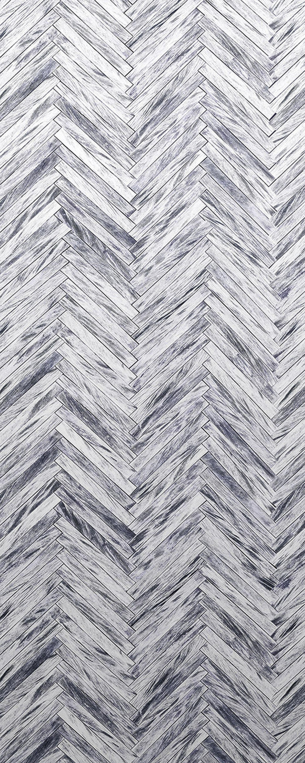 FOTOTAPETE Fischgrätenmuster 100 x 250 cm - Schwarz, Papier (100/250cm) - Sanders & Sanders