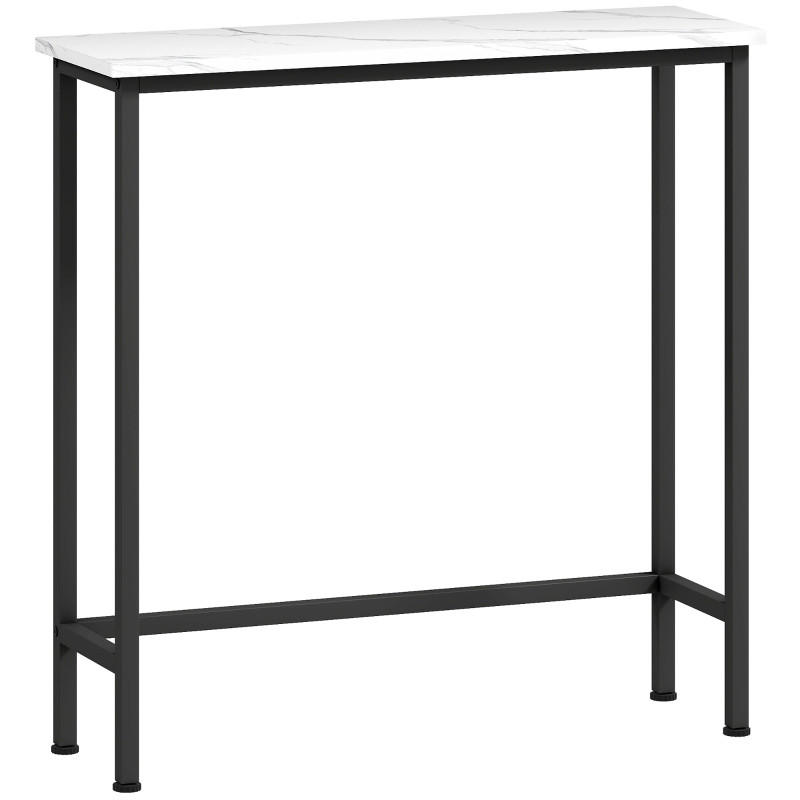 KONSOLENTISCH DE-37202 mit Marmoroptik und Kippschutz Schwarz - Schwarz, Holzwerkstoff (75/24/76cm) - ComfortXL