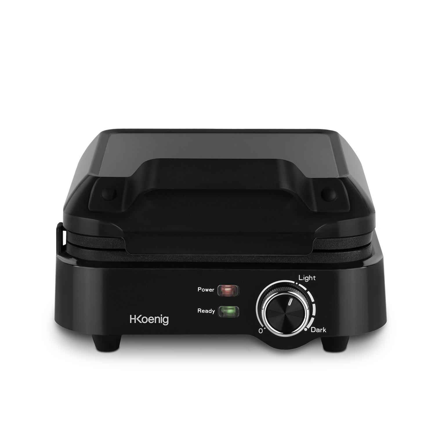 Thumbnail - HKoenig Waffelmaker, Schwarz, Metall, 21.5x14x26.3 cm, Küchengeräte, Waffeleisen