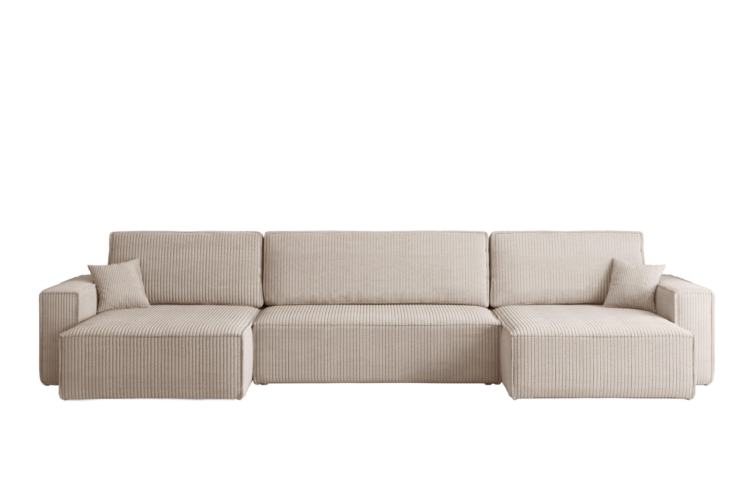 ECKSOFA Mit Schlaffunktion Und Bettkasten BEST U XL Stoff Poso Beige - Beige, Holz (142/372cm) - Kaiser Möbel