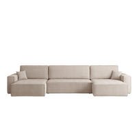 ECKSOFA Mit Schlaffunktion Und Bettkasten BEST U XL Stoff Poso Beige - Beige, Holz (142/372cm) - Kaiser Möbel