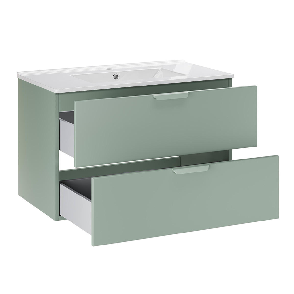 WASCHTISCH 81cm Oria Grün - Grün, Holzwerkstoff (81/50/46cm) - Petits-meubles