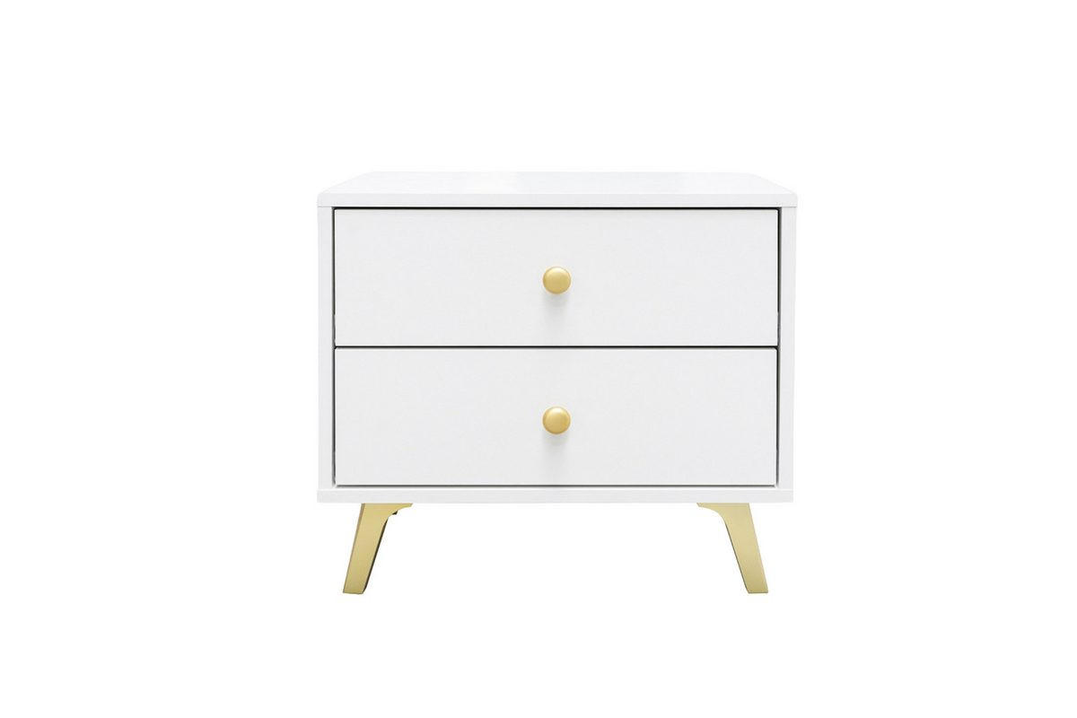 NACHTTISCH SEATTLE 54/86/41 cm in Weiß - Weiß, Holzwerkstoff (54/86/41cm) - Deine Möbel 24