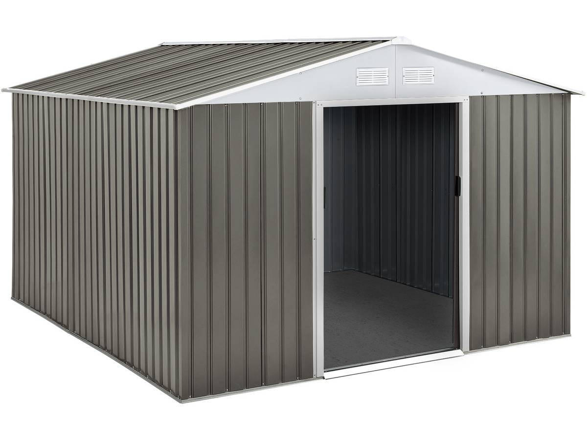 Habitat Garten Metall-Gartenhaus Taupe 277x202x319 cm