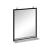 BADEZIMMERSPIEGEL Fyrk Beton 50 x 60 cm - Schieferfarben/Schwarz, Glas (50/60/12cm) - Vicco