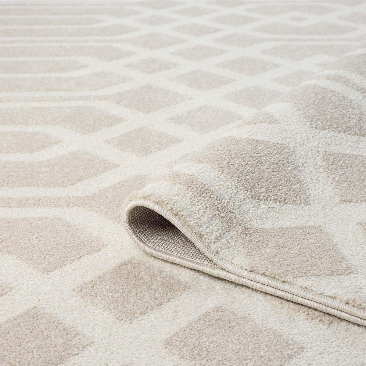 KURZFLOR-TEPPICH Flair 138 Beige 200x290 cm - Beige, Textil (200/290cm) - carpet city