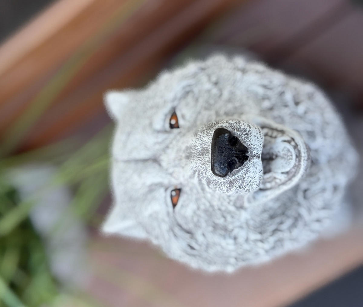 STEINFIGUR Wolf, frostfest, massiv - Grau, Stein (18/41/23cm) - stoneandstyle