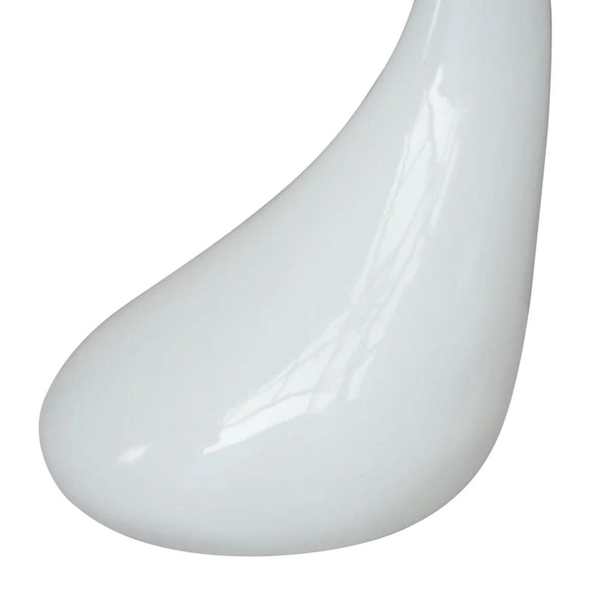 COUCHTISCH mit Runder Glasplatte Hochglanz Weiß - Weiß, Kunststoff (42/42/55cm) - furnicato