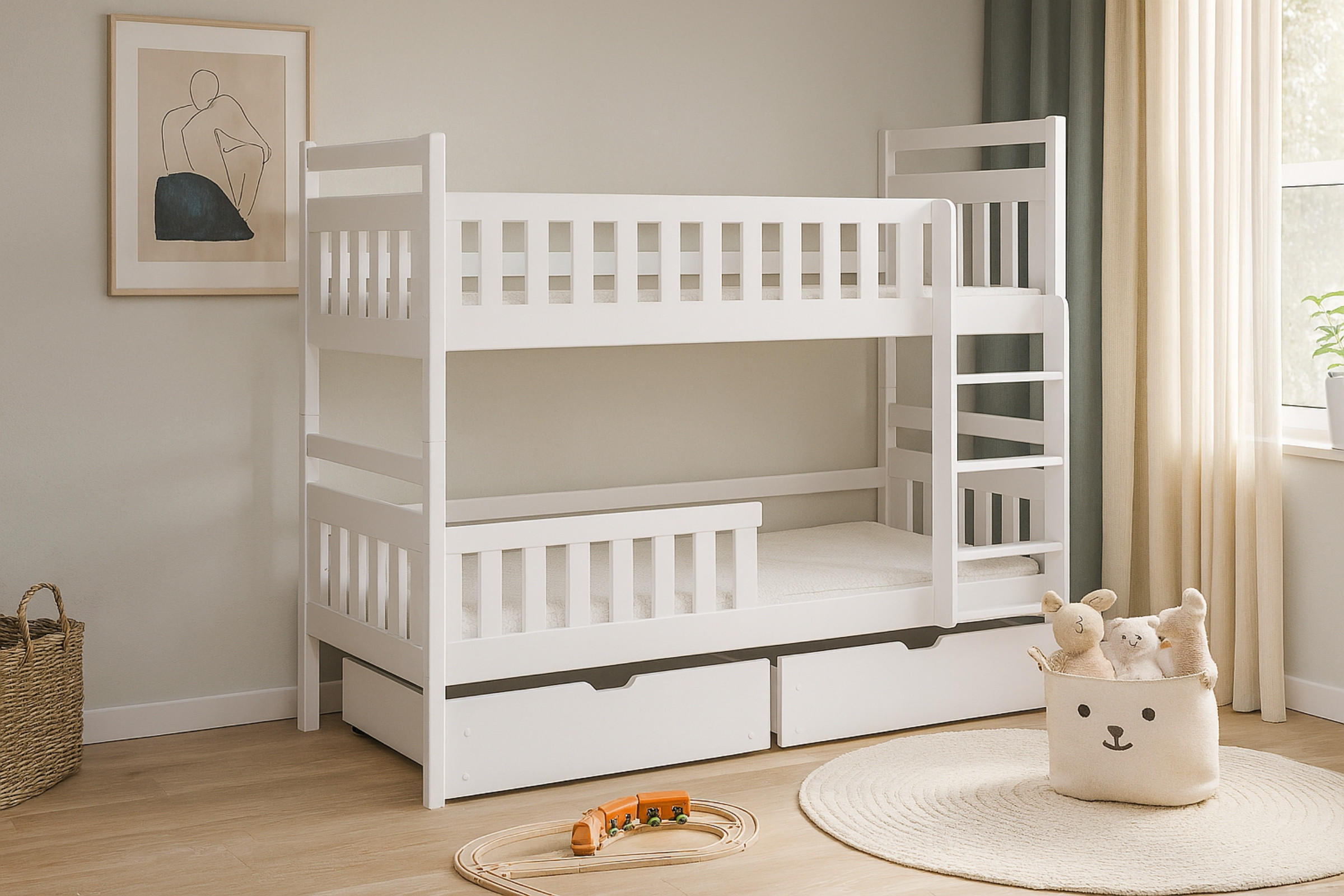 ETAGENBETT MICO Weiß 90/200 - Weiß, Holz - Deine Möbel 24