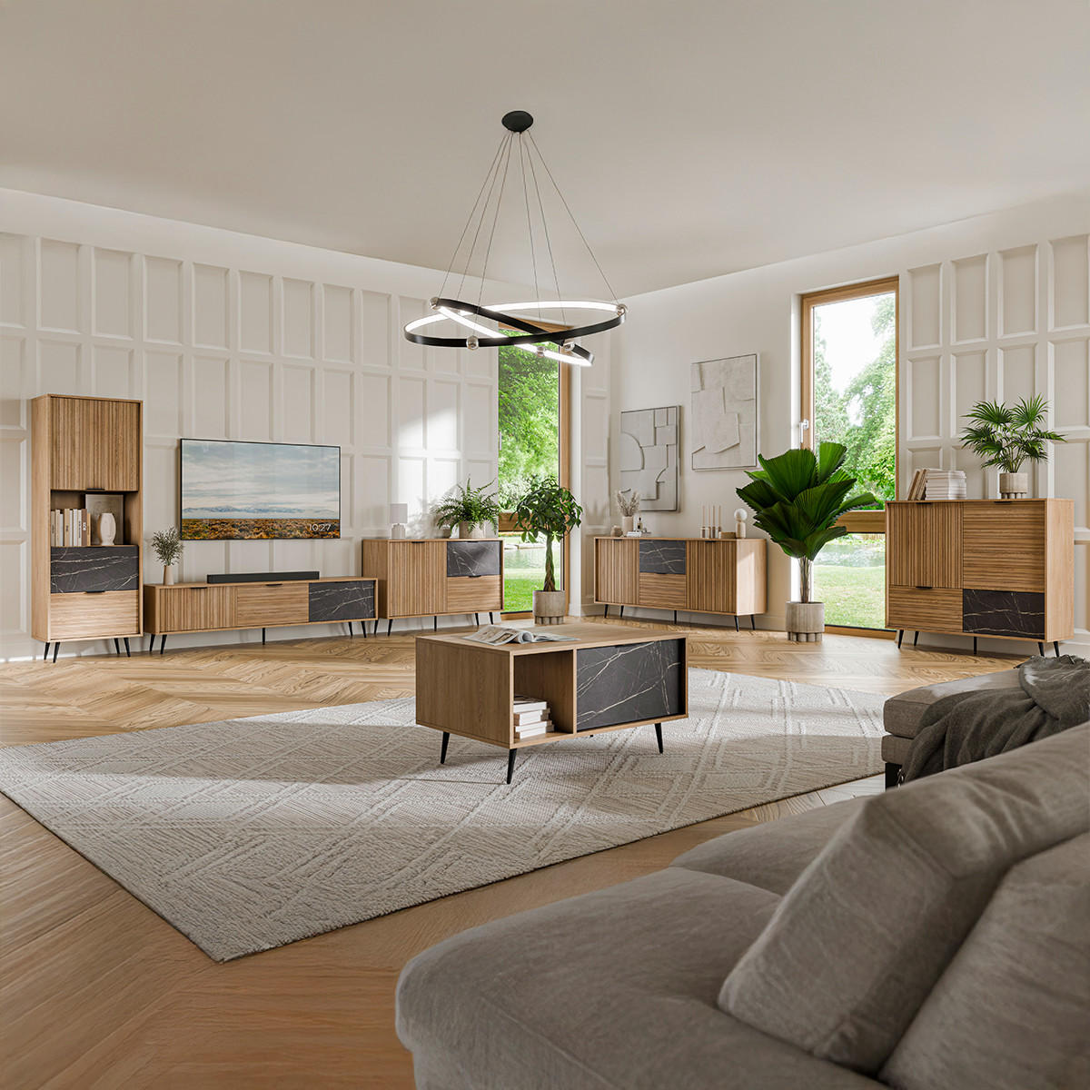 COUCHTISCH Luka Holz und Schwarz - Schwarz, Holzwerkstoff (60/92/49.2cm) - Petits-meubles