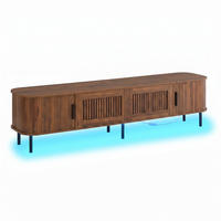 LOWBOARD DE-40187 mit LED-Beleuchtung Nussbaum - Walnussfarben, Holzwerkstoff (180/44.5/40cm) - ComfortXL