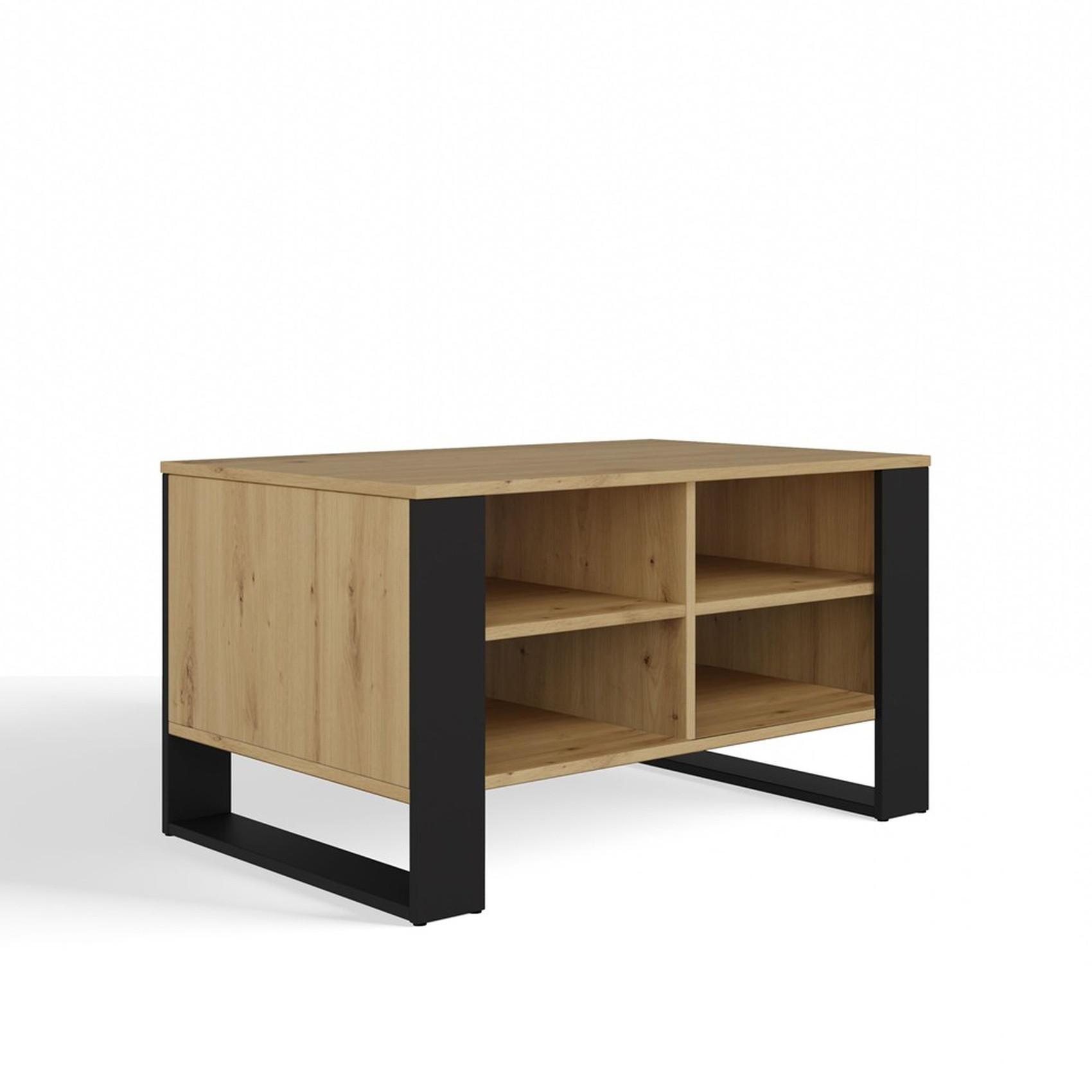 COUCHTISCH Artisan, Schwarz 90/50/58 - Schwarz, Holzwerkstoff (58/90/50cm) - RAUMHIRSCH FURNITURE