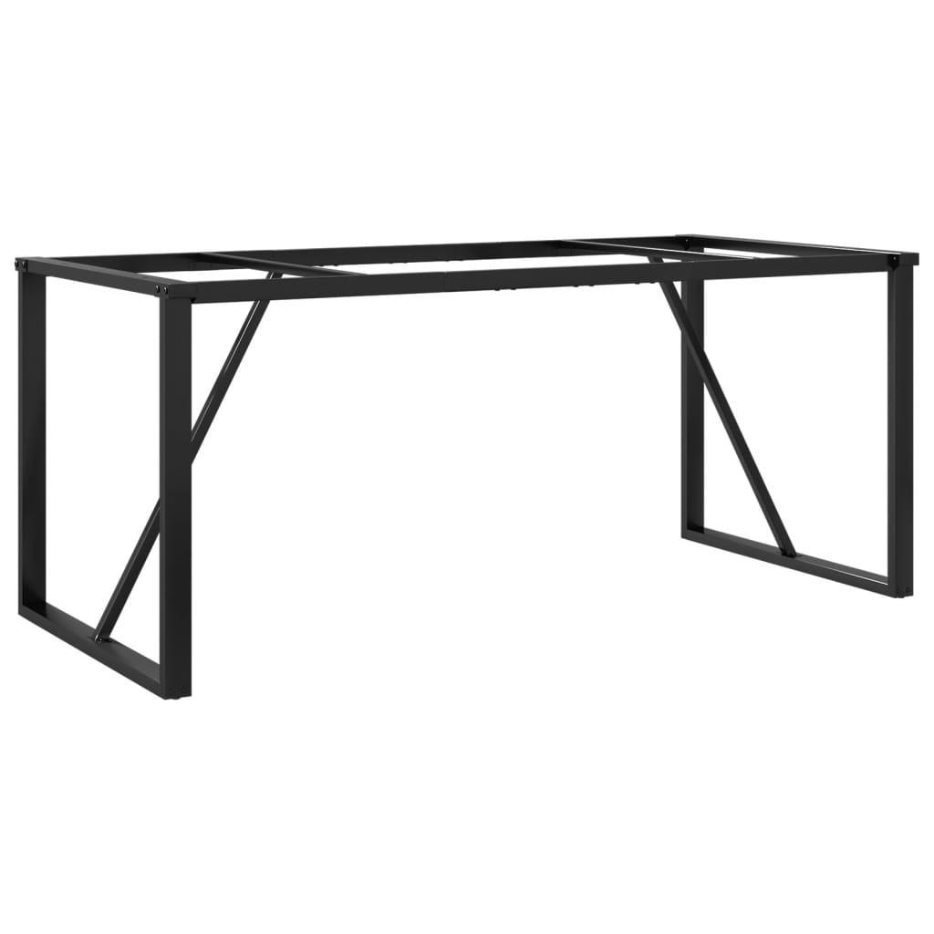 ESSTISCH-GESTELL In O-Form 160/80/73 Cm Stahl - Schwarz, Metall (80/73/160cm) - vidaXL