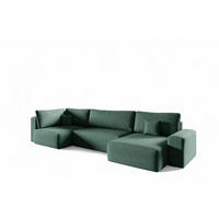 WOHNLANDSCHAFT Arona Xl - Grün, Holzwerkstoff/Textil (397/70/148cm) - Fun Möbel