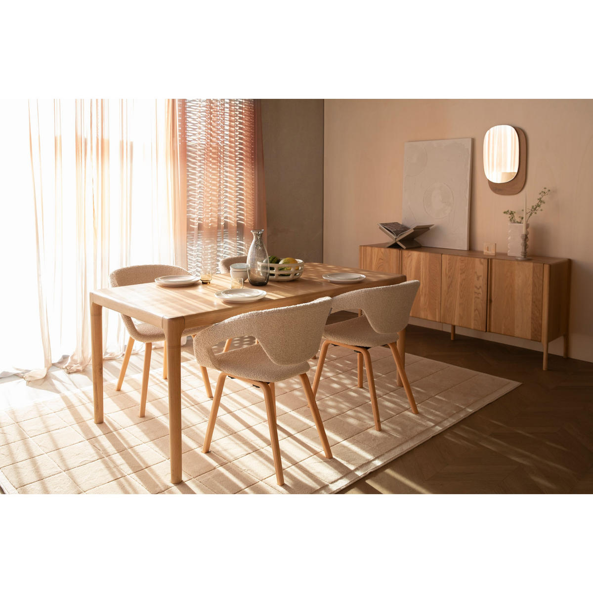 SIDEBOARD Ember - Naturfarben, Holz (180/80/45cm) - Zuiver