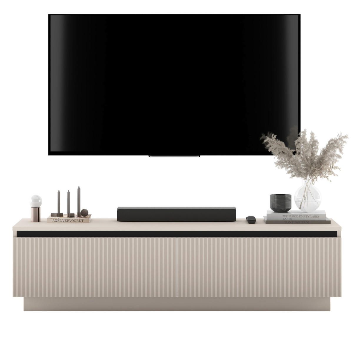 TV-SCHRANK Selene 140 cm Kaschmir matt Glamour - Kaschmir, Holzwerkstoff (140/37/35cm) - Meble Lindner
