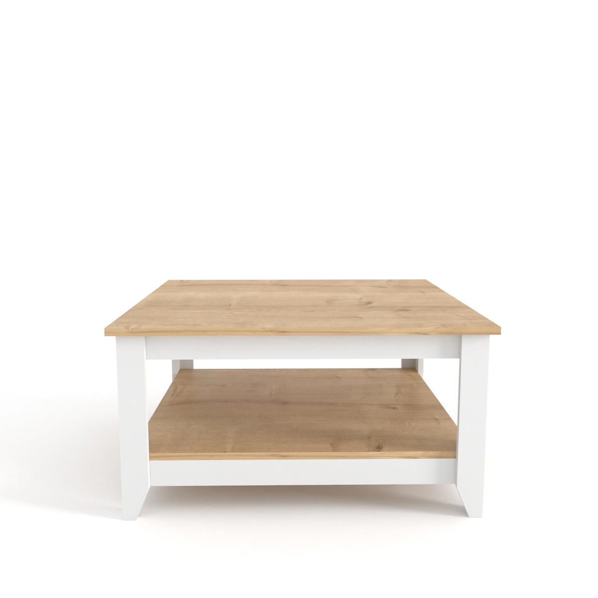 COUCHTISCH Lea Saphireiche Weiß - Honigeiche, Holzwerkstoff (90/90/46.8cm) - Decorotika
