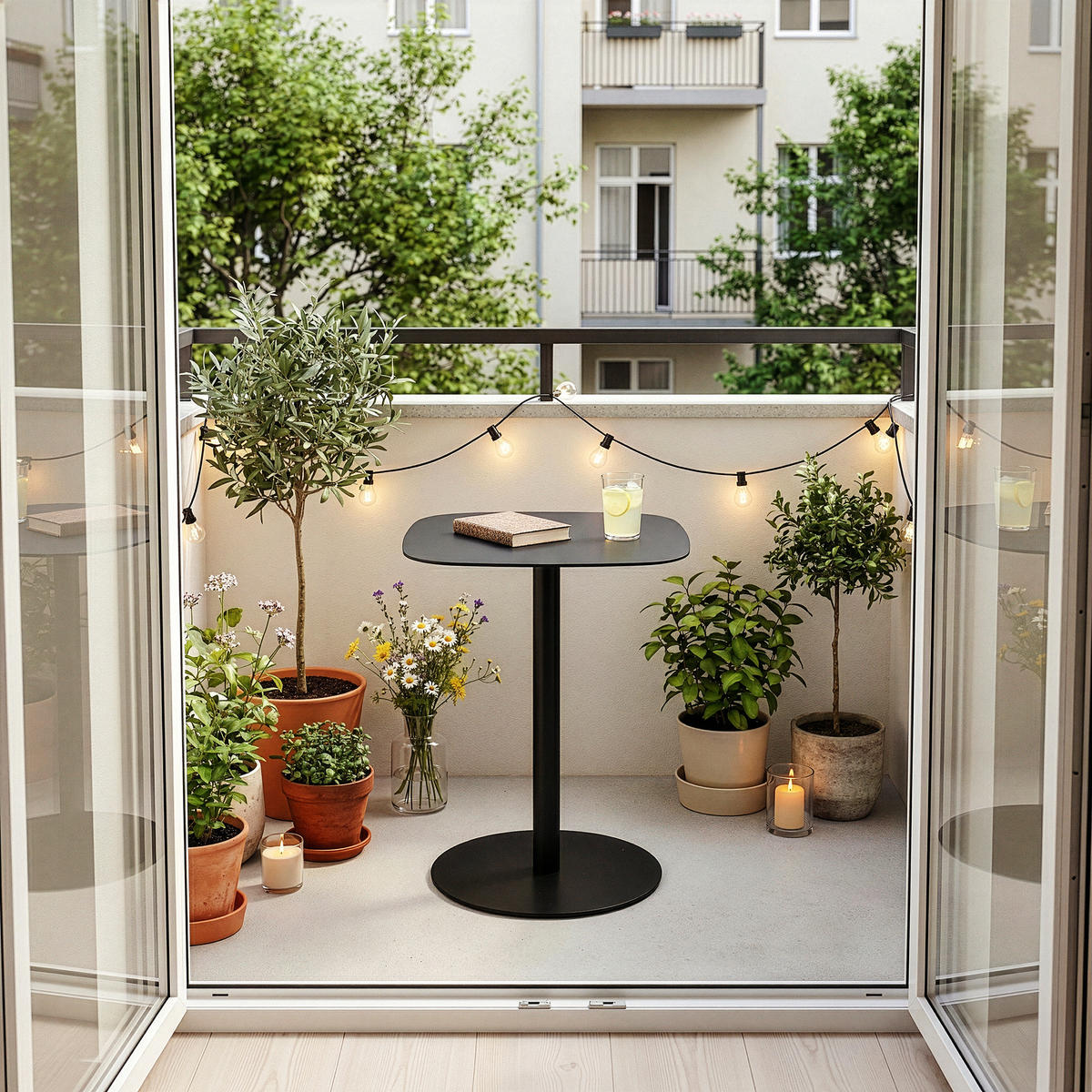 Schwarz, Metall (40/40/50cm) - [en.casa]