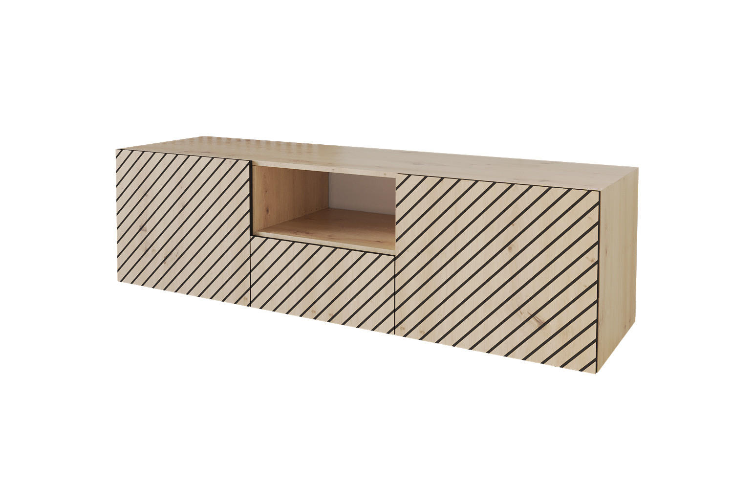 LOWBOARD SENI-W 140x40x41 cm - Artisan - Eiche Artisan, Holzwerkstoff (140/40/41cm) - ALTDECOR