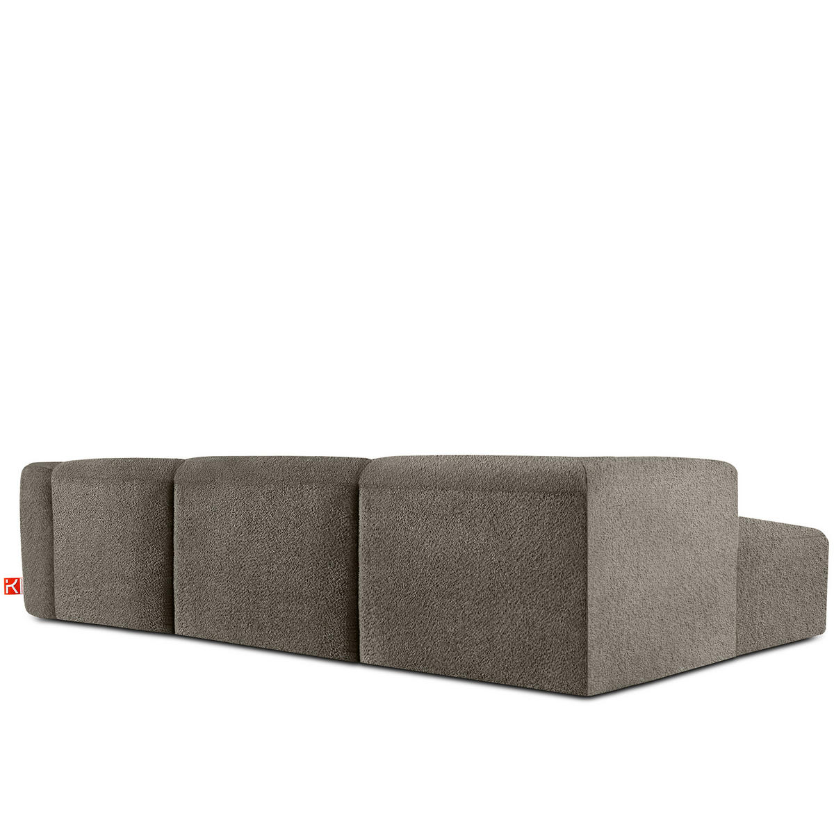ECKSOFA LINKS BUFFO, kühles Braun - Braun, Holz/Holzwerkstoff (285/176cm) - KONSIMO®