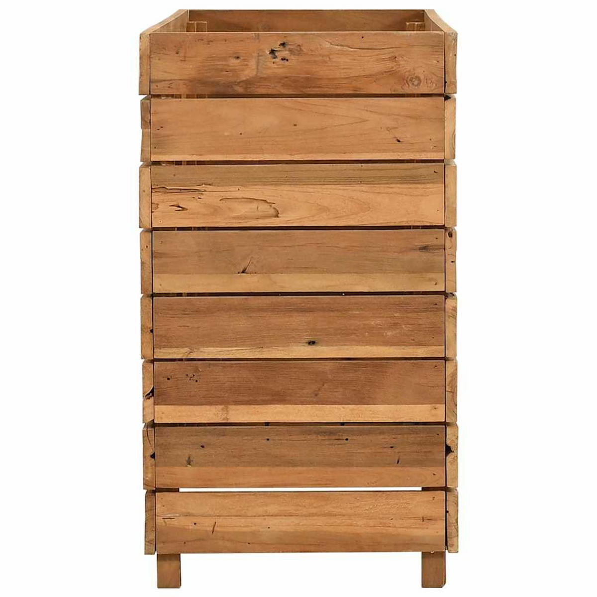 HOCHBEET 100/40/72 Cm Teak Altholz Und Stahl - Braun, Holz (100/72/40cm) - vidaXL
