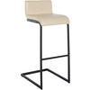 BARHOCKER Lederlook Creme - Creme/Schwarz, Textil/Metall (40/96/50cm) - CLP