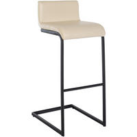 BARHOCKER Lederlook Creme - Creme/Schwarz, Textil/Metall (40/96/50cm) - CLP