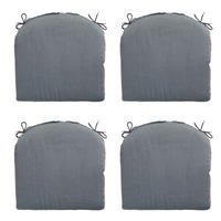 SITZKISSEN Rippe 46/48 cm 4er-Set - Grau, Textil (48/4/46cm) - Madison