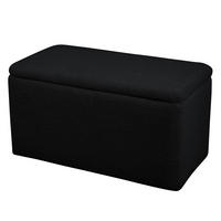 SITZBANK LEAF mit Stauraum Schwarz - Schwarz, Textil (80/44/40cm) - SVITA