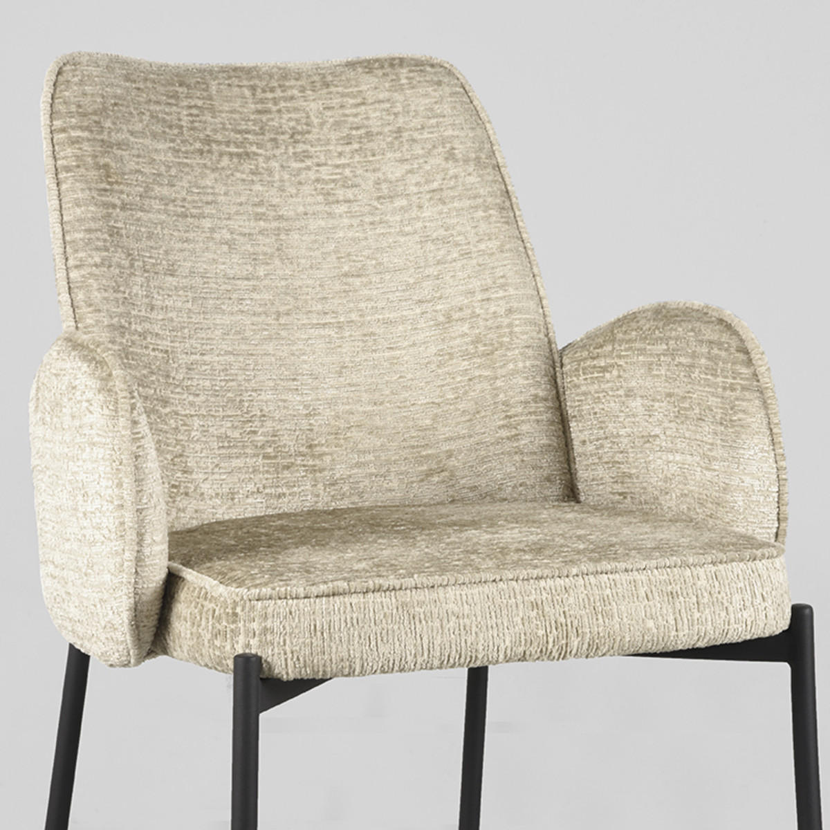 ESSZIMMERSTUHL Joni Beige 60/55/86 cm 2er-Set - Beige, Textil (55/86/60cm) - LABEL51