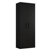 GARDEROBENSCHRANK MODULO 80/204/40 cm Modern Garderobe-Set Schwarz - Schwarz, Holzwerkstoff (80/204/40cm) - MASSENO