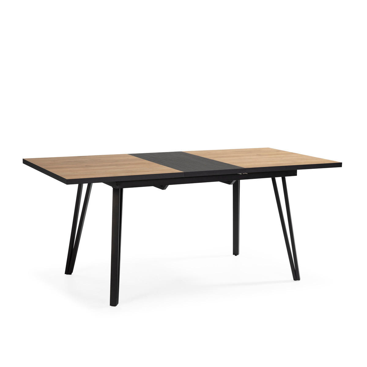 TISCH von 140 bis 180 cm mit schwarzen metallbeinen - cleo 140/90/77 cm - Apfelbaumfarben, Kunststoff (140/90/77cm) - Calicosy