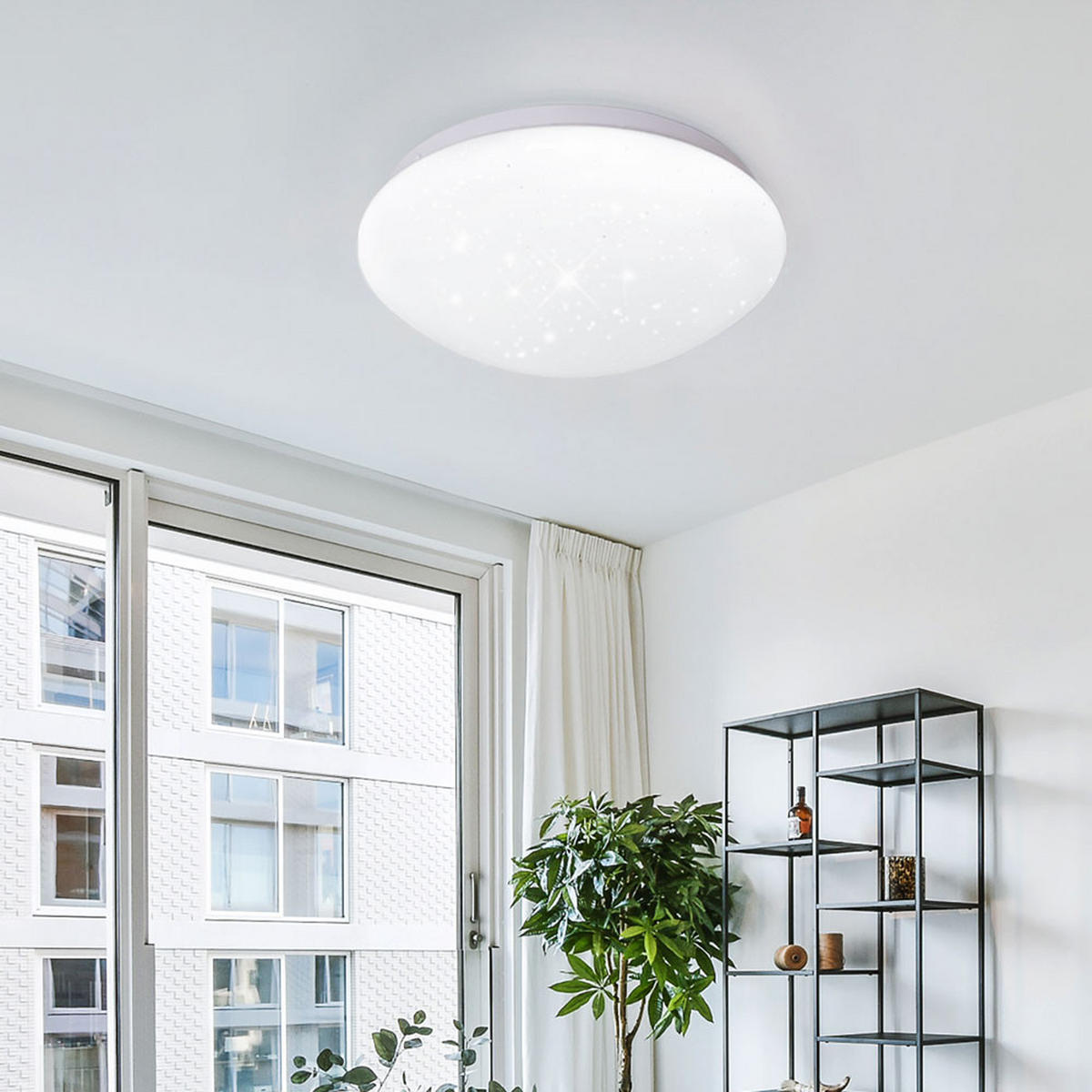 LED DECKENLEUCHTE Sternenhimmel Weiß 2er Set - Weiß, Metall (26/26/9.5cm)