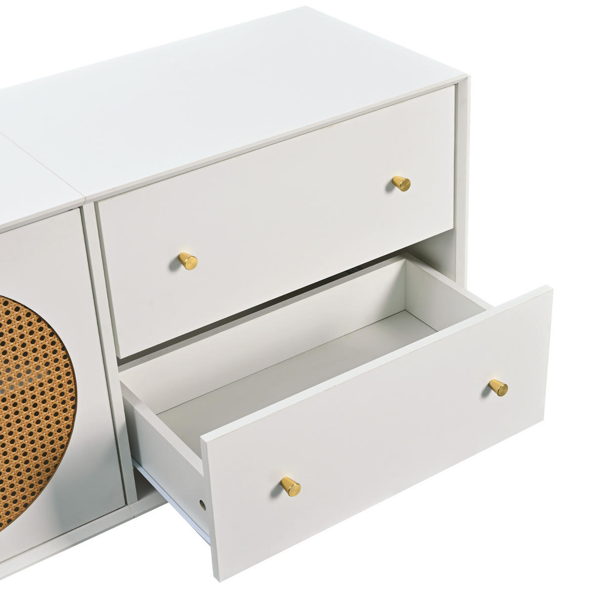 TV-SCHRANK Weiß 180/40/65 cm - Weiß, Holzwerkstoff (40/65/180cm) - Urban Meuble