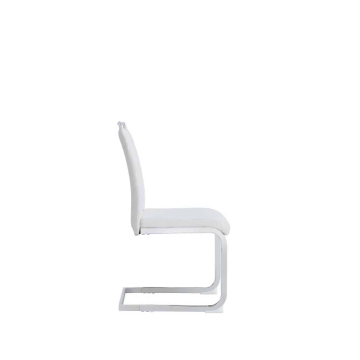 ESSZIMMERSTUHL 2er-Set mit Kunstleder- und Leinenpolsterung, ergonomischer Küchen- und Bürostuhl, weiß - Weiß, Kunststoff (48/95/42cm) - Luhomfu