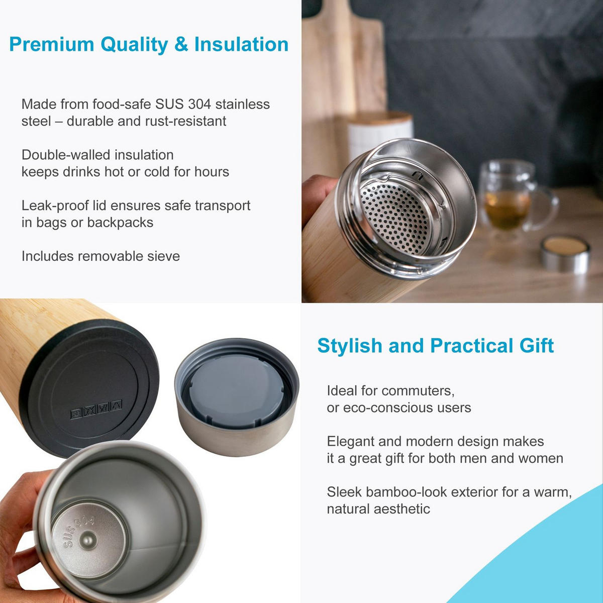 THERMOSFLASCHE 350 ml - Multicolor, Metall (0.35L) - Intirilife