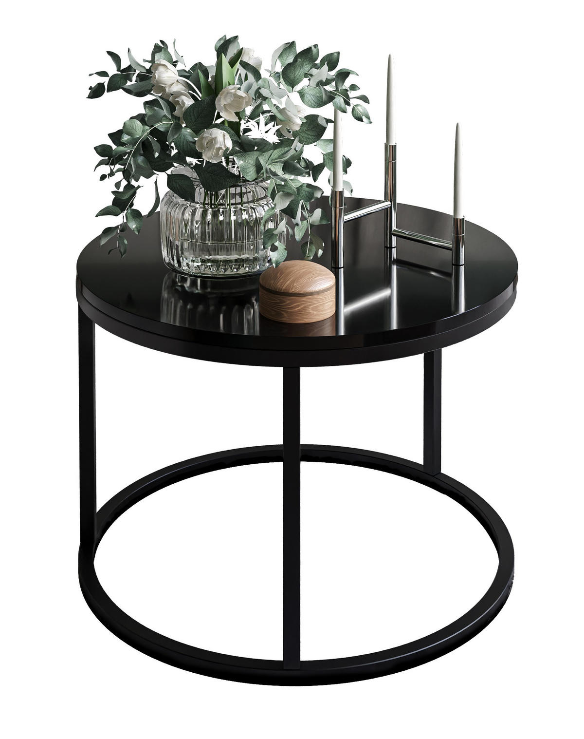 COUCHTISCH CIRI Hochglanz - Schwarz, Holzwerkstoff (60/60/42cm) - Lookway
