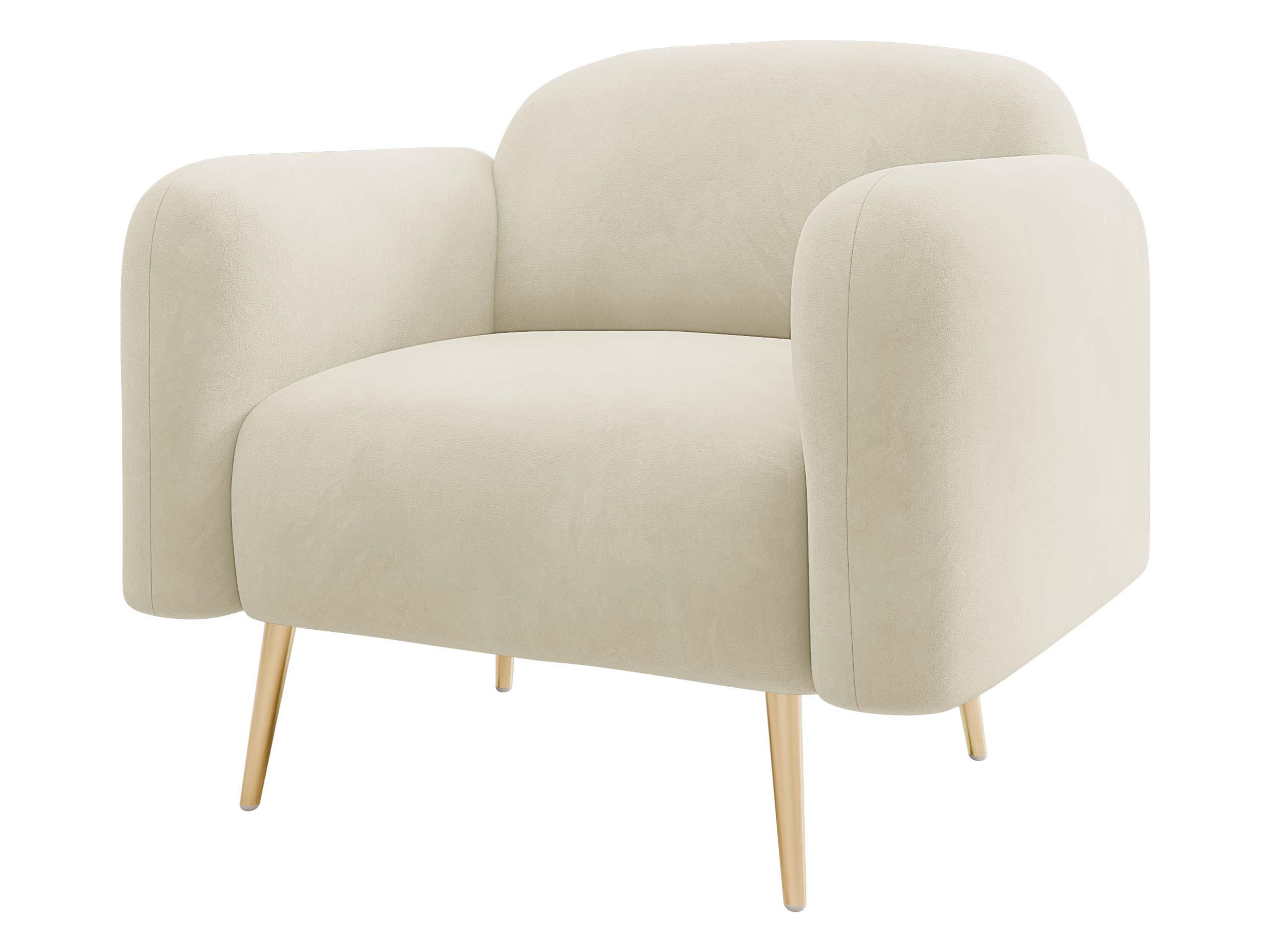 SESSEL Nami 1 - Beige/Goldfarben, Holz/Textil (90/75/71cm) - MIRJAN24