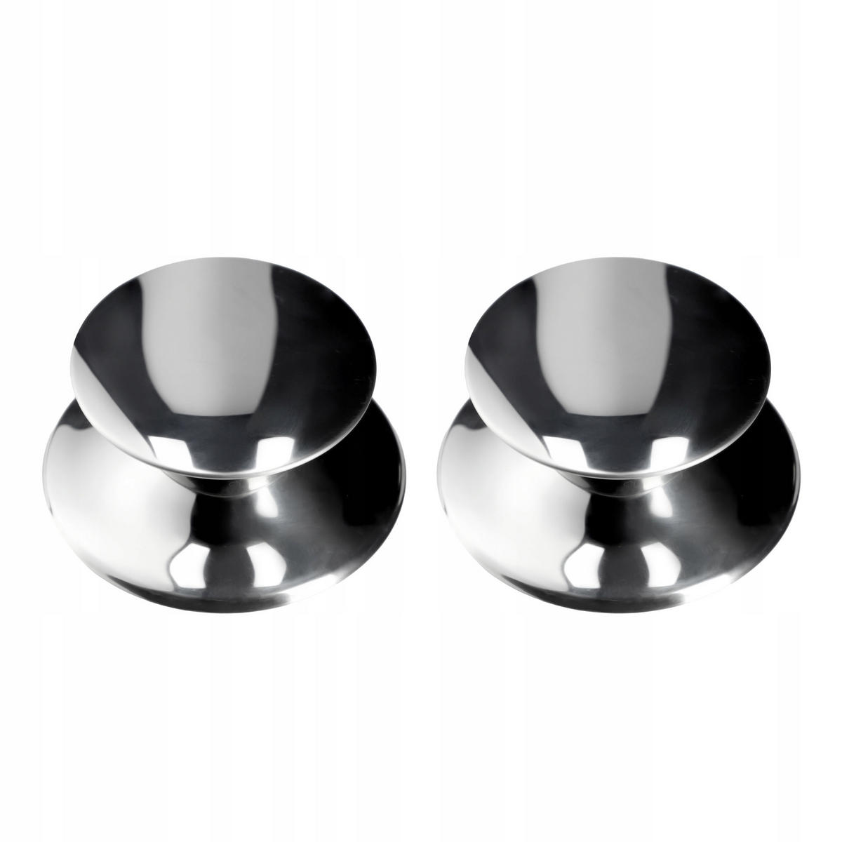 DECKELHALTER, Silber, 2 Stück - Silberfarben, Metall (7cm) - KADAX