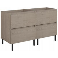 WASCHBECKUNTERSCHRANK SIMPLE mit Beinen 120cm Dunkel Eiche - Wildeiche, Holz (120/62/46cm) - Rodan