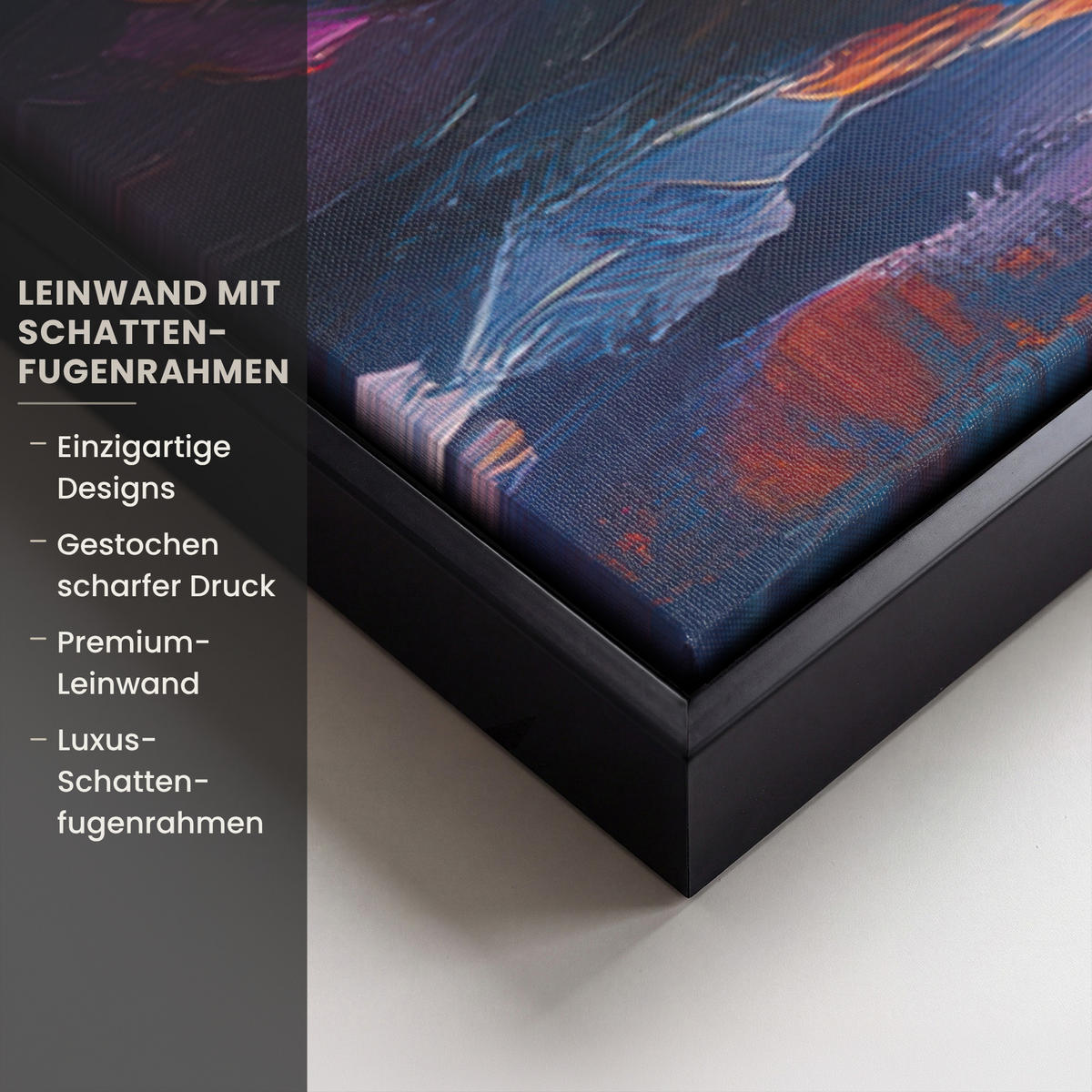 LEINWAND Bilder mit Rahmen - Weihnachtsbaum - Weihnachten - Abstrakt - Farbenfroh - 60x90 - Multicolor, Textil (60/90cm) - MuchoWow