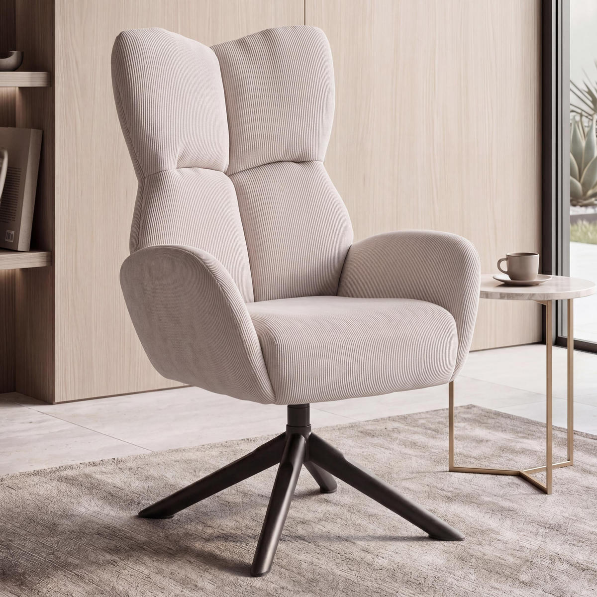 LOUNGESESSEL Cremeweiß - Creme, Textil (72/106/71cm) - MCW