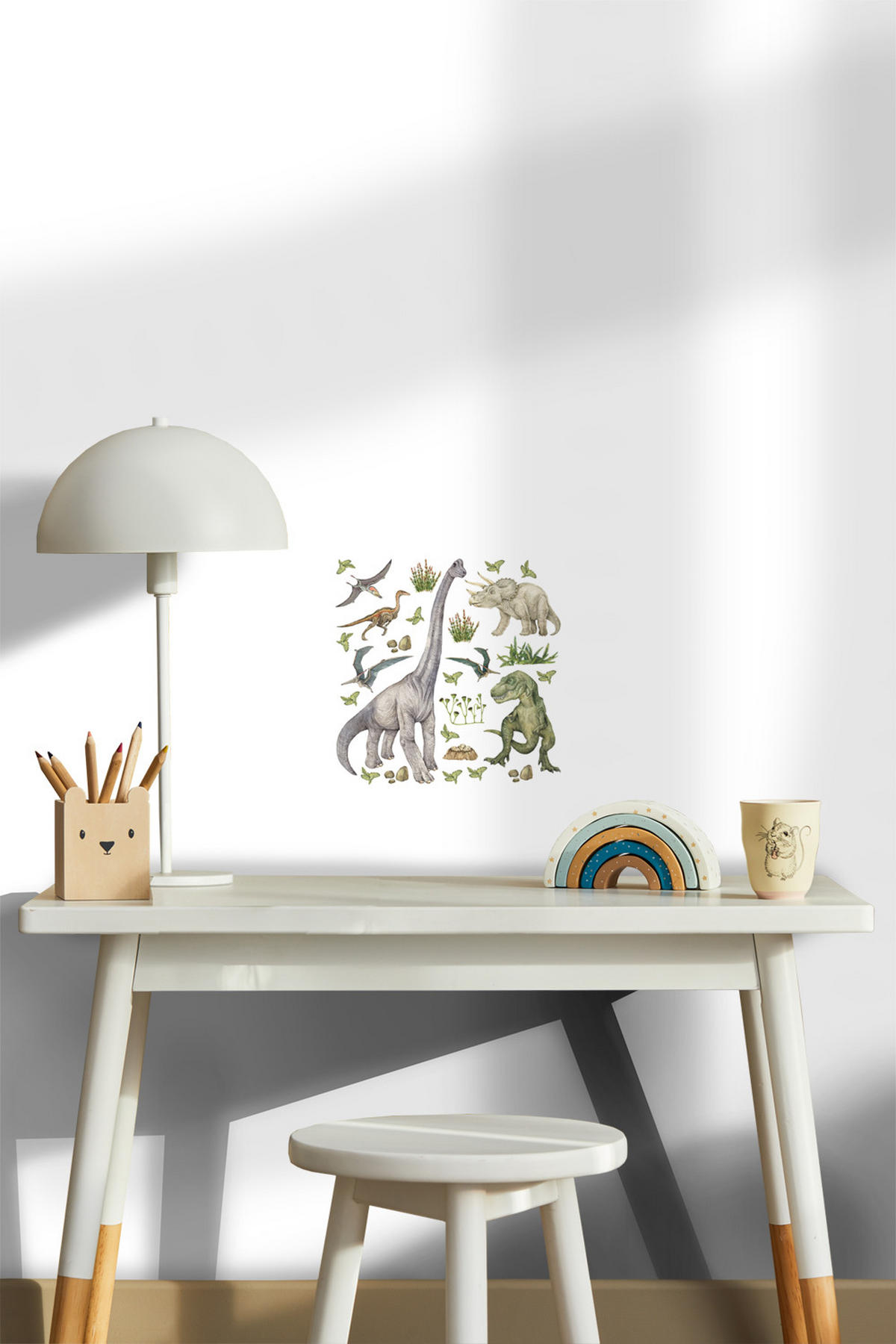 WANDTATTOO Dinosaurier 30 x 30 cm - Multicolor, Papier (30/30/30cm) - Sanders & Sanders