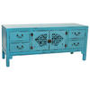 LOWBOARD aus Holz 120x40x50 cm - Blau, Holzwerkstoff (120/50/40cm) - Wanderlust